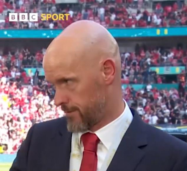 Lineker told Ten Hag 'we hope to see you next year', with the United boss less than impressed