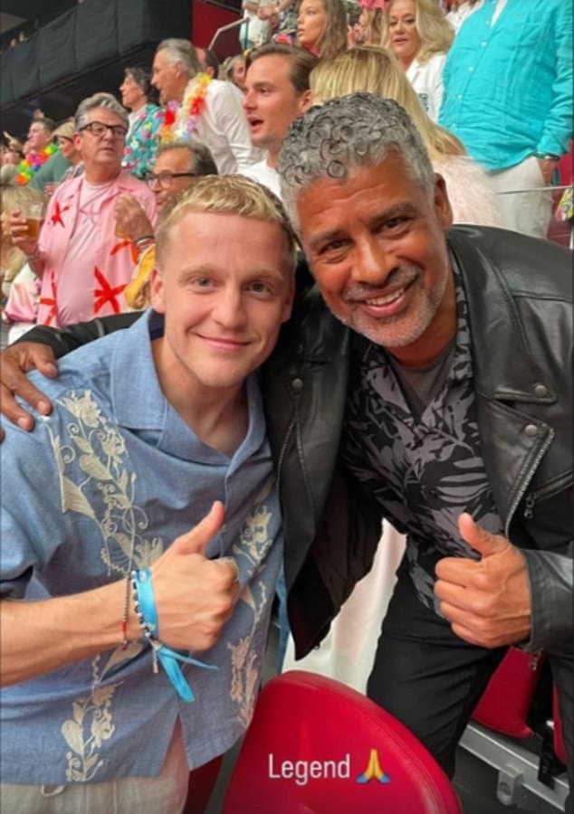 Van de Beek instead went to a music concert in Amsterdam and shared a photo of himself enjoying the atmosphere