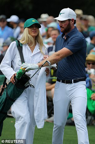 Christiana served as Murray's caddy during the Par 3 contest