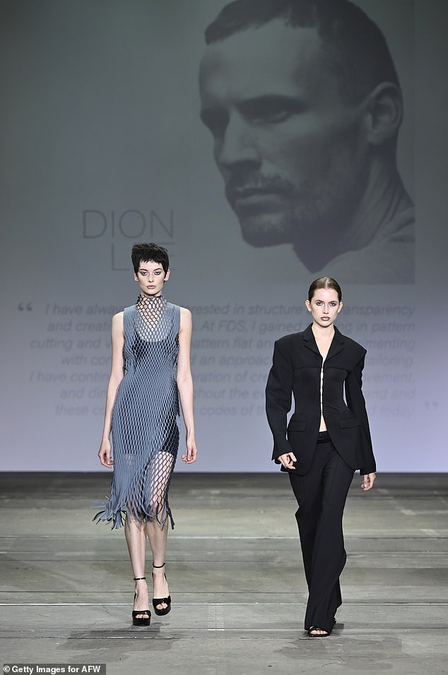 The insider also speculated that Lee's differences with his powerful backer Cue Clothing Co may have contributed to the brand's demise.  (Image: Models wearing clothes designed by Dion Lee at Australian Fashion Week 2024)