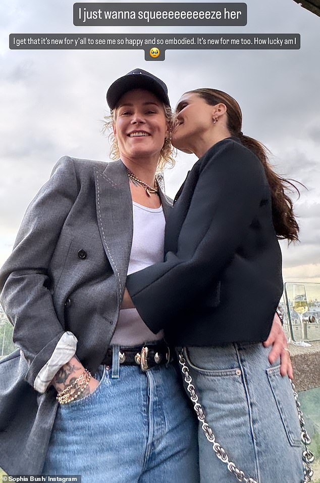 The 41-year-old actress had posted a romantic photo with Ashlyn from Paris, in which she put an arm under her ladylove's jacket