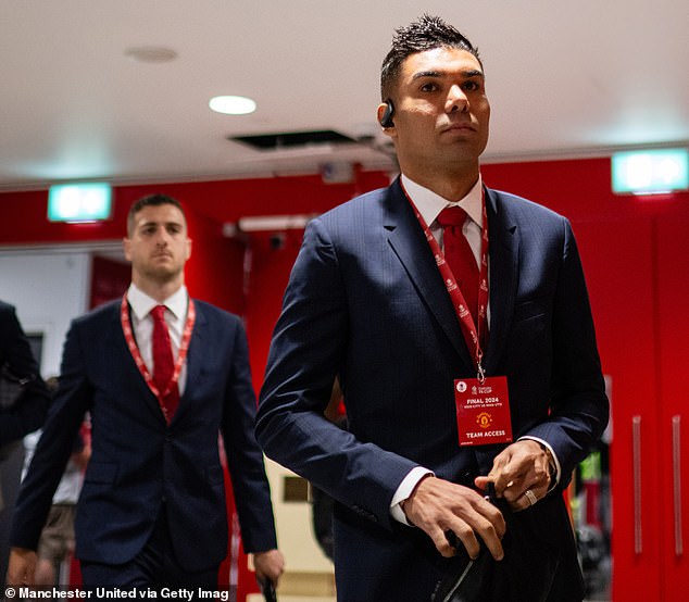 Casemiro had arrived at Wembley with the Man United team but did not play in the match