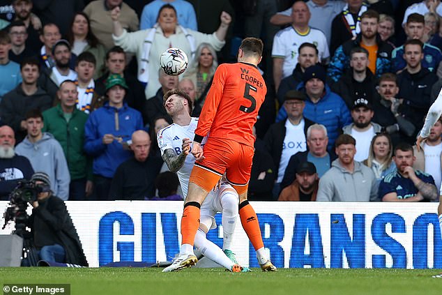 He also met with Millwall's Jake Cooper in the second leg at Elland Road