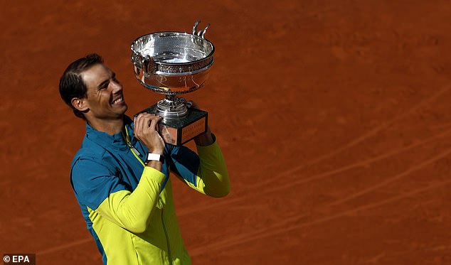 Nadal has won the French Open trophy fourteen times, most recently in 2022