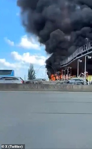 Supporters were on their way to the final in Lille