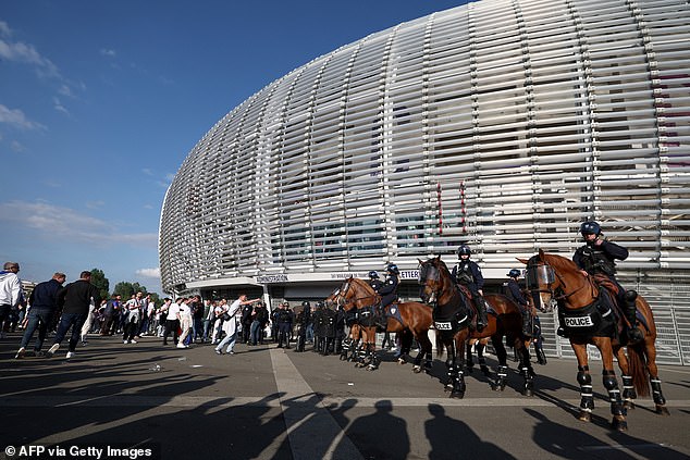 There was a large police presence at the final in Lille due to previous clashes between fans