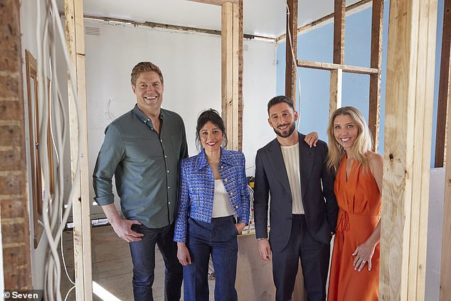 Renovator Lana Taylor, buyer's agent Simon Cohen and interior designer Rosie Morley join Chris as judges for the debut series.  All depicted