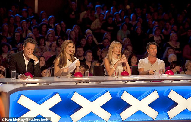 But the talent show's popularity has still seen a marked decline over the years, with current viewing figures still a far cry from the 2009 peak of 13 million (Piers Morgan, Kelly Brook, Amanda Holden and Simon Cowell pictured in 2009 ).