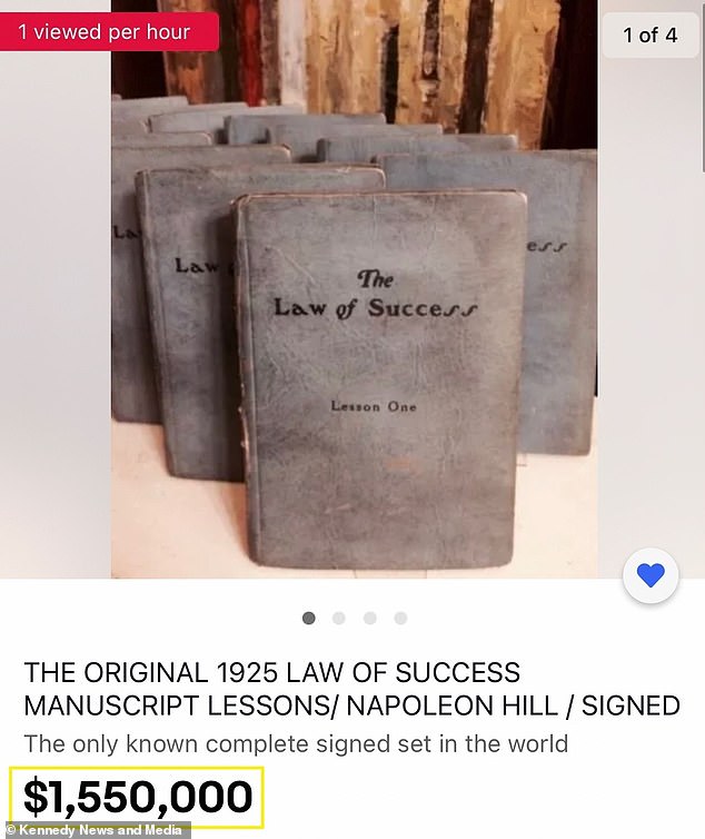 The serial entrepreneur describes the 1925 tome as 'the holy grail' of entrepreneurial success and when he saw it for sale on eBay he knew he had to have it