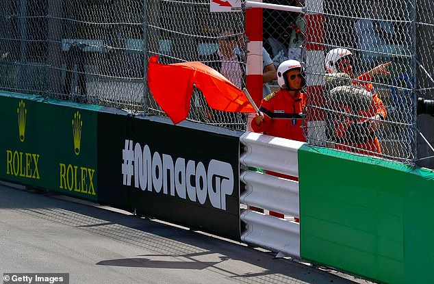 After the crash, a red flag was waved during a dramatic start to the Grand Prix