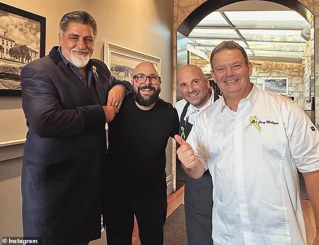 The experienced TV judges took over the kitchen at Hotel Sorrento on the Mornington Peninsula for the Friends of George event to raise money for Bowel Cancer Australia