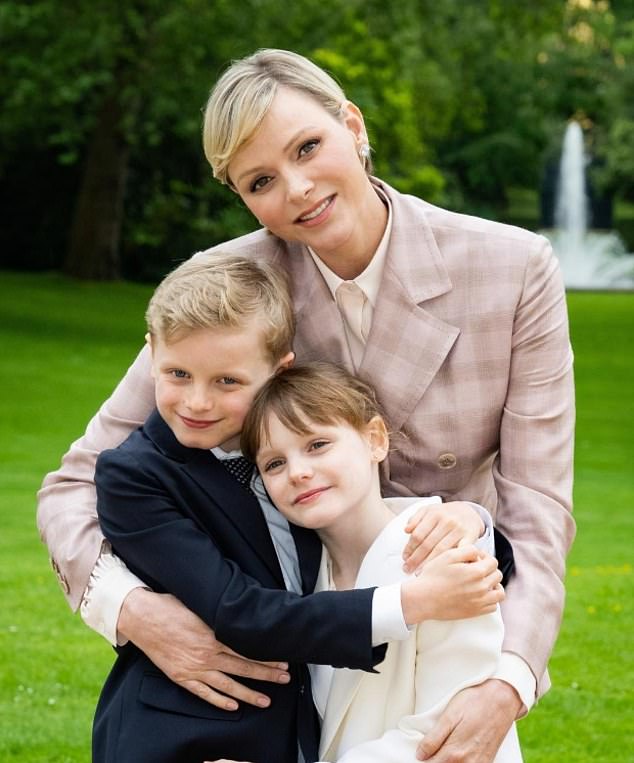 Princess Charlene has shared a sweet photo with her twins Prince Jacques and Princess Gabriella to mark Monaco's Mother's Day, while Prince Albert attends the Monaco Grand Prix alone