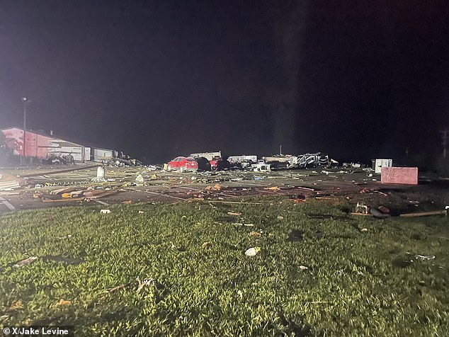 Denton County, Texas experienced a possible tornado that injured an unknown number of residents, flipped 18-wheelers and downed trees and power lines, according to local officials.