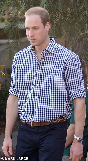 William is pictured visiting Australia with Kate in 2014