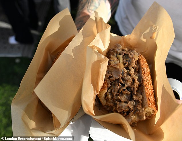 One of the delectable sandwiches he and his team made was generously stacked