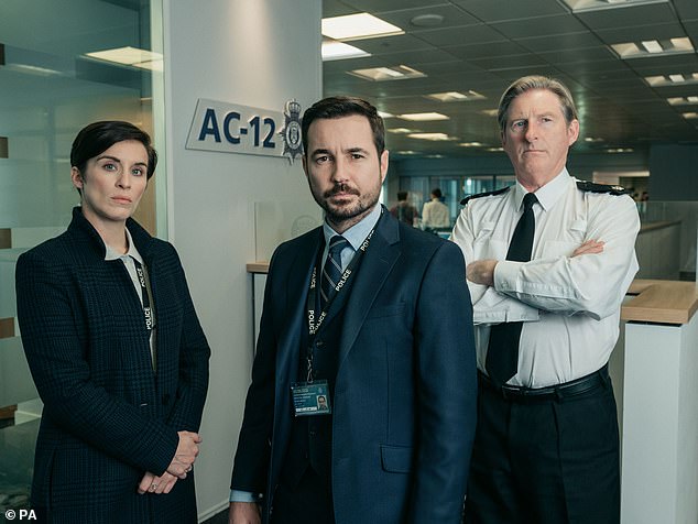 Vicky McClure as DS Kate Fleming, Martin Compston as DS Steve Arnott and Adrian Dunbar as Ted Hastings