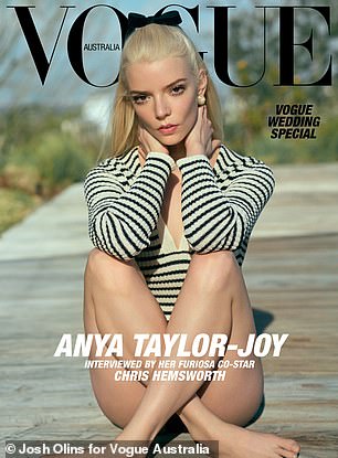 Anya was interviewed to shop her Mad Max co-star Chris Hemsworth for the June issue of Vogue Australia