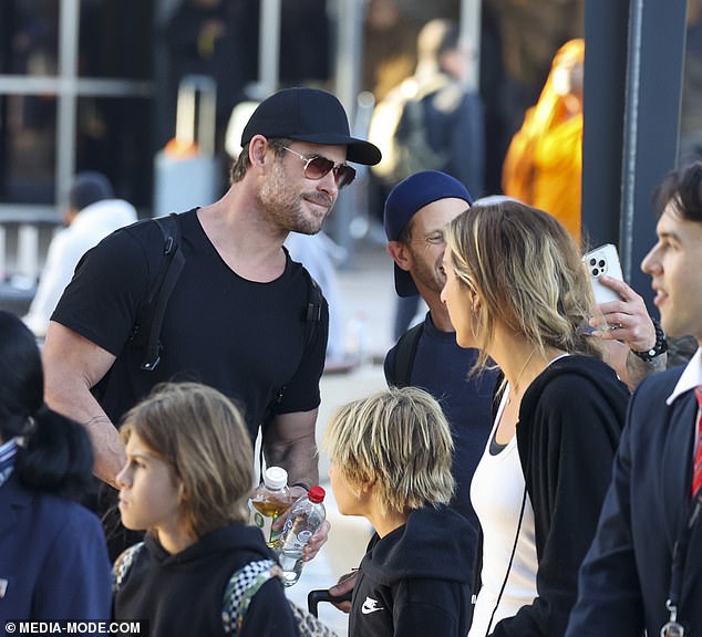 Chris and Elsa were last seen together in Los Angeles last week, when the couple and their children attended the Hollywood Walk Of Fame star's unveiling ceremony