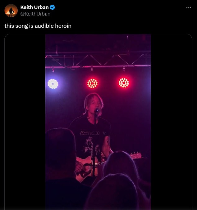 He posted a video of the show to his social media and captioned his post: 