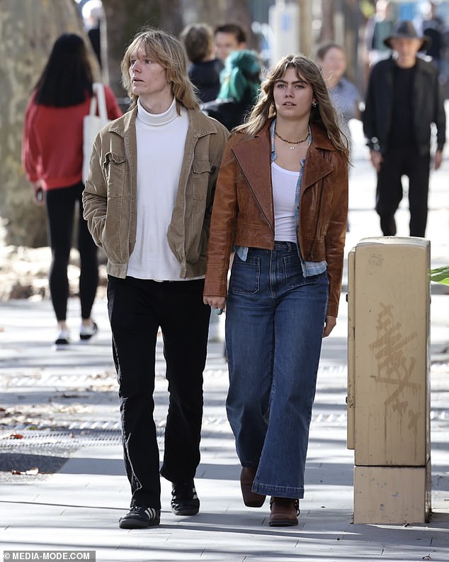 The eldest daughter of tennis pro Lleyton Hewitt and his former actress wife Bec were spotted with the musician in Sydney's Surry Hills on Thursday.
