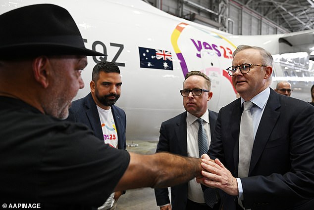 Qantas equipped several aircraft with Yes23 merchandise and publicly supported the Voice