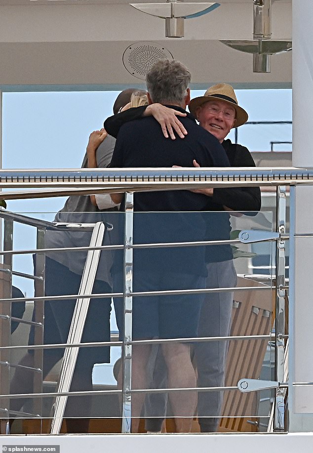 The yacht is owned by billionaire David Geffen (photo)