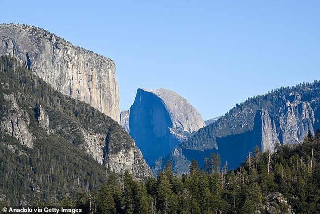 The national parks remain open during the holidays.  In the photo: Yosemite National Park in California