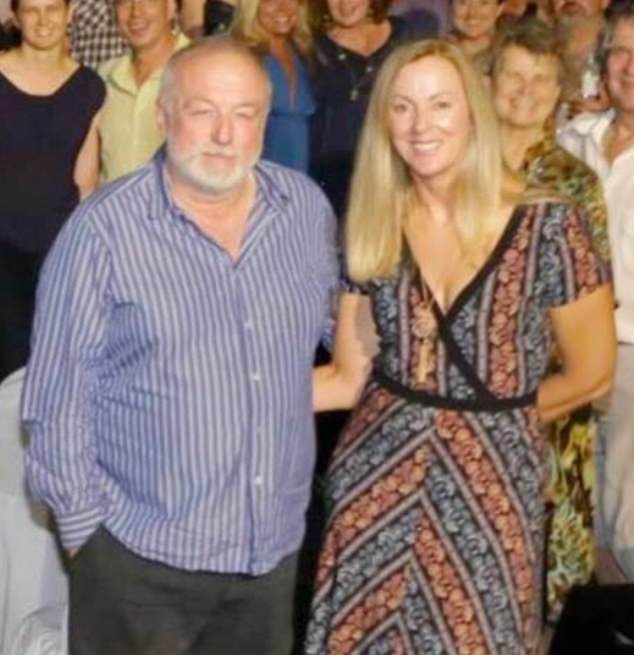 Mark James Bombara was on the hunt for his former partner, Rowena, who was staying with Ms Petelczyc after their bitter divorce (Bombara and Rowena are pictured together)