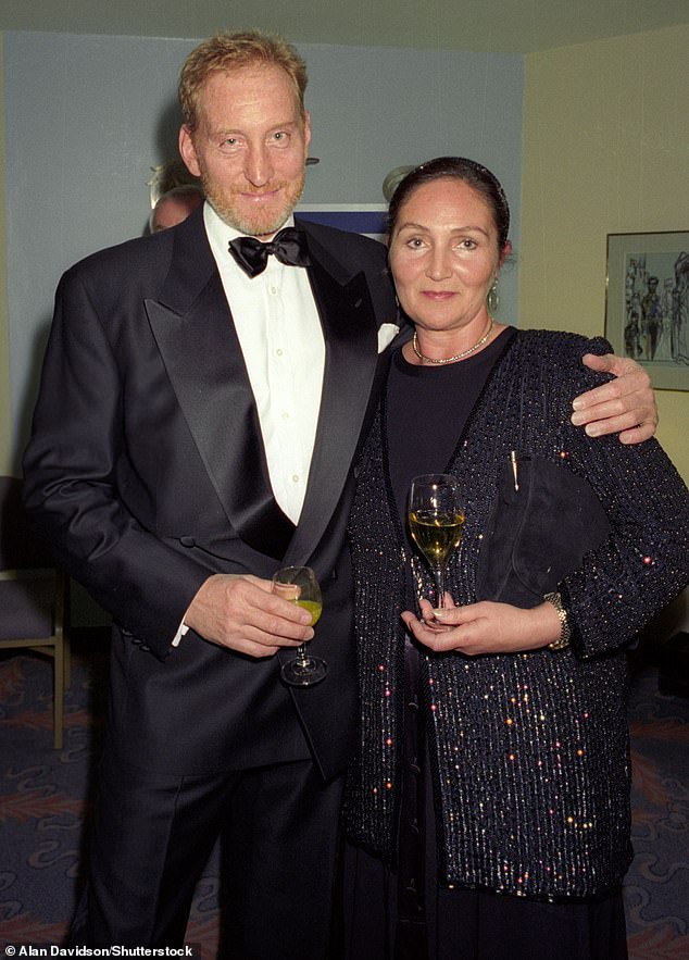 Charles Dance pictured with his ex-wife Joanna Haythorn in 1994. The couple separated in 2004 after 34 years of marriage