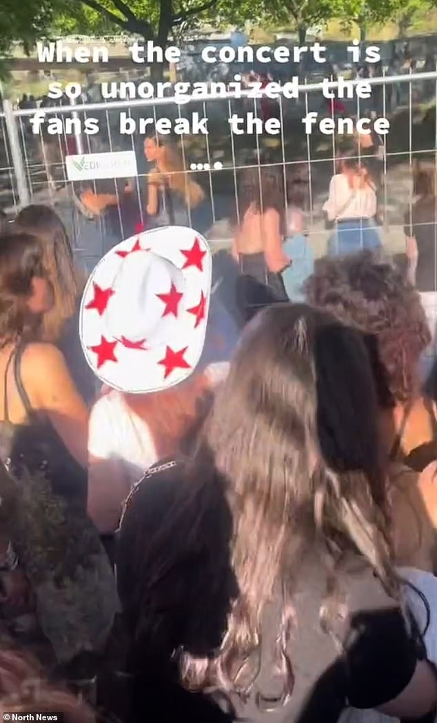 The singer's first show in Portugal did not get off to a great start as eager fans had to wait outside for 45 minutes to enter the stadium.