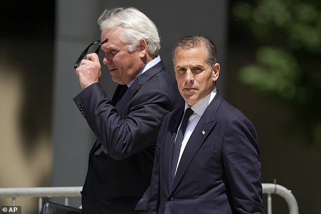 Hunter Biden's trial begins on June 3.  He is seen outside court last week for a preliminary examination