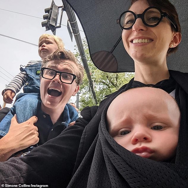 Malcolm Collins (pictured with his family), 37, left a Guardian journalist 'shocked' after punching his two-year-old son in the face as they dined at a restaurant in his hometown of Valley Forge on the outskirts of Philadelphia on Saturday