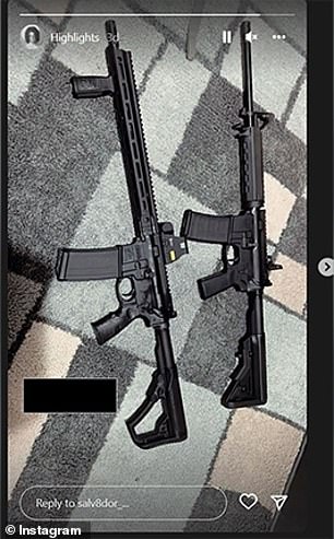 The Uvalde shooter, who legally purchased his gun in Texas right after turning 18, posted a photo of his Daniel Defense DDM4V7 rifle on Instagram days before the massacre (above)