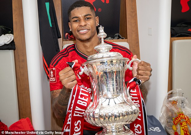 The Man United striker ended the season on a high by winning the FA Cup