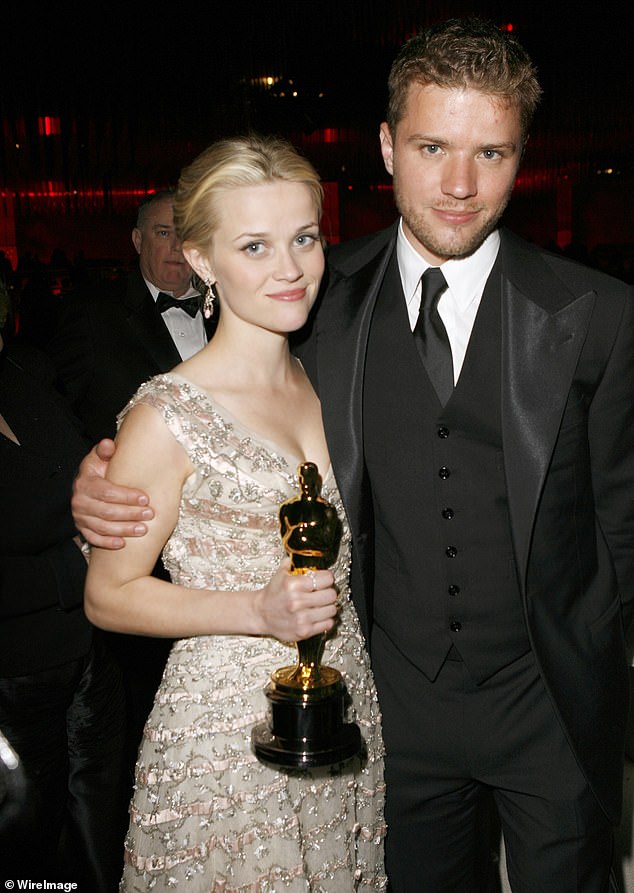 The actors were married for nine years and welcomed two children: daughter Ava, 24, and son Deacon, pictured in 2006