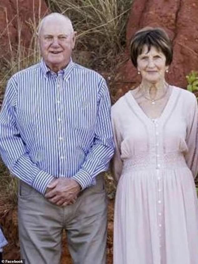 Cairo was behind the wheel of a van when it collided with a Honda Civic carrying Cynthia Clark, 84, her husband John, 86, (pictured together) and their 54-year-old daughter Jacquie