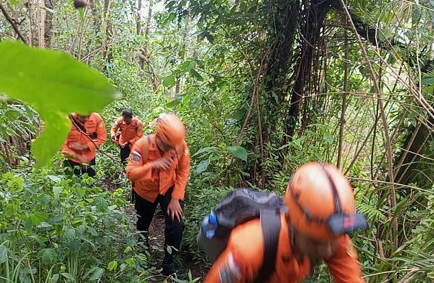 A 29-year-old Dutch woman and a 60-year-old Indonesian tourist have died in the past two months (photo, Balinese rescuers on Mount Agung)