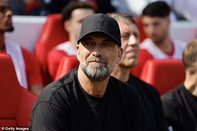 Klopp (pictured) will leave Liverpool after nearly nine years at the helm, having announced his decision to leave the club earlier this season