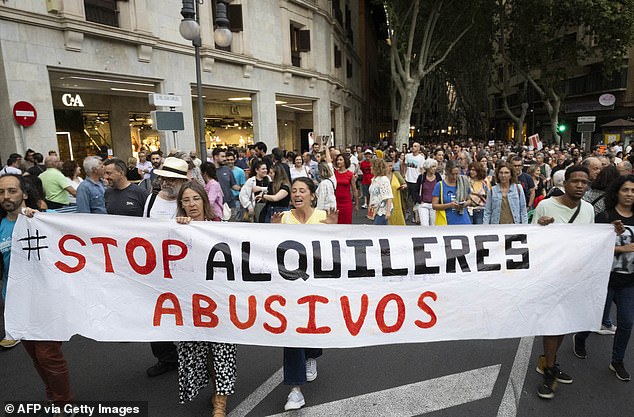 While tourism accounts for around 13% of Spain's GDP, angry locals protest in travel hotspots against tourism in their region