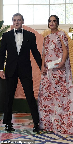 Peter and Naomi during the Japanese state dinner in April