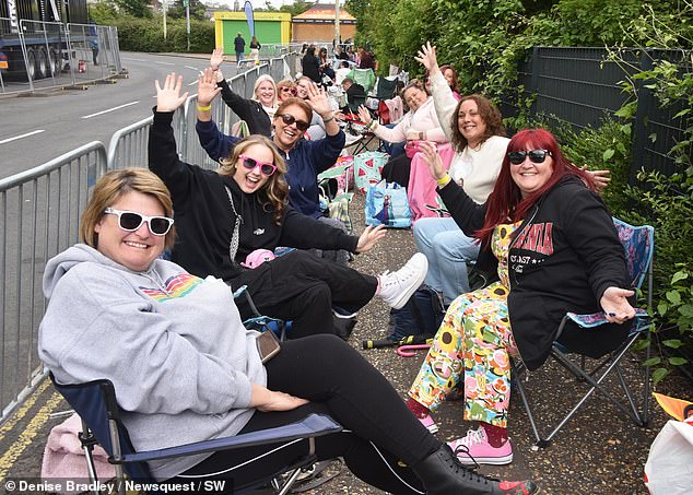 Take That fans, armed with tents, air mattresses and sleeping bags, began lining up for the band's concert almost two days before the concert started