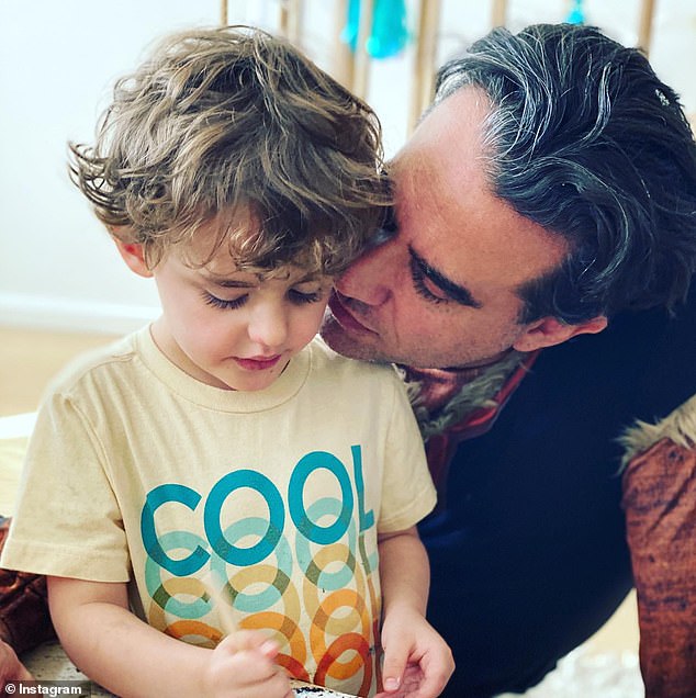 The Watcher actor posted this adorable photo of him and his son Rocco on Instagram in February 2020