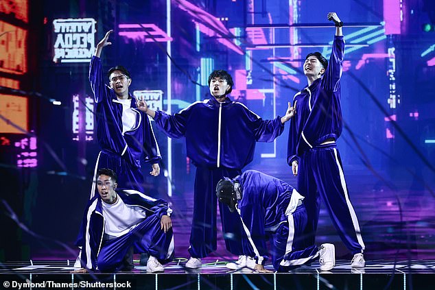 Elsewhere, viewers complained there were too many acts from countries outside Britain (Japanese dance group Haribow pictured)