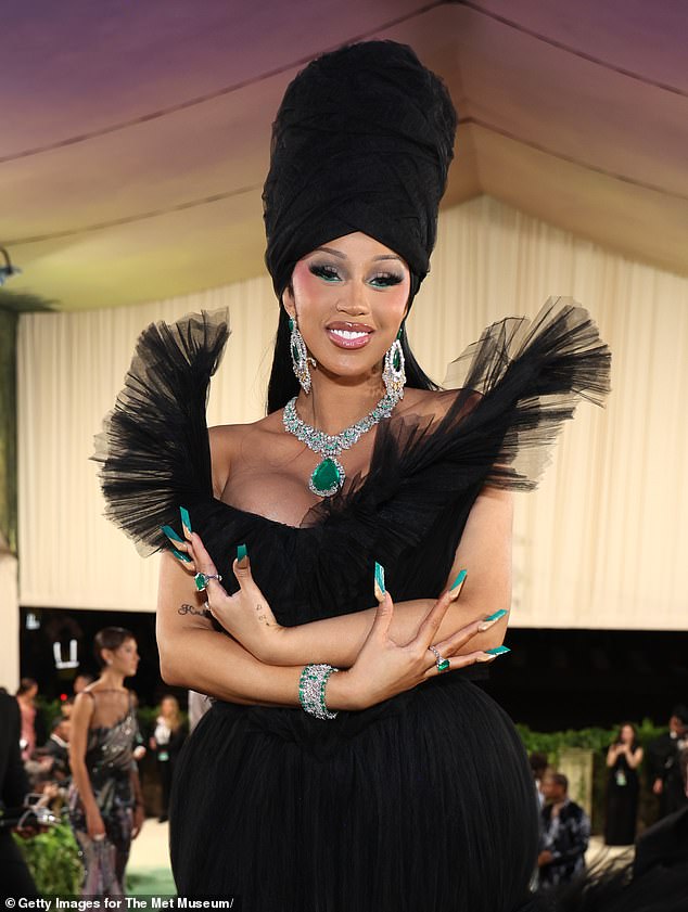 Cardi, pictured at this year's Met Gala, has long been politically engaged and has previously encouraged her fans to vote