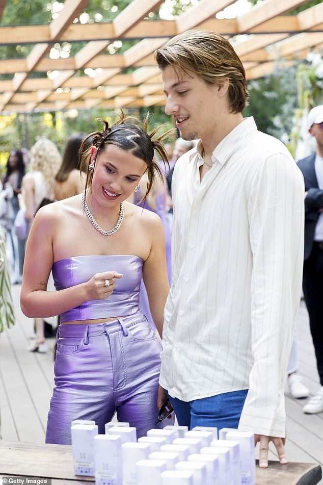 “Millie and Jake quietly took their vows in America last weekend,” a source told The Sun;  Millie and Jake seen in 2023