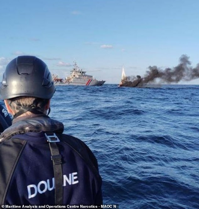 On May 23, French customs officials seized 406 kilos of the drug from a ship whose crew members had set it on fire in an attempt to destroy evidence.