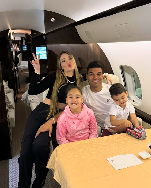 Casemiro appeared to be absent from the festivities as he left for vacation