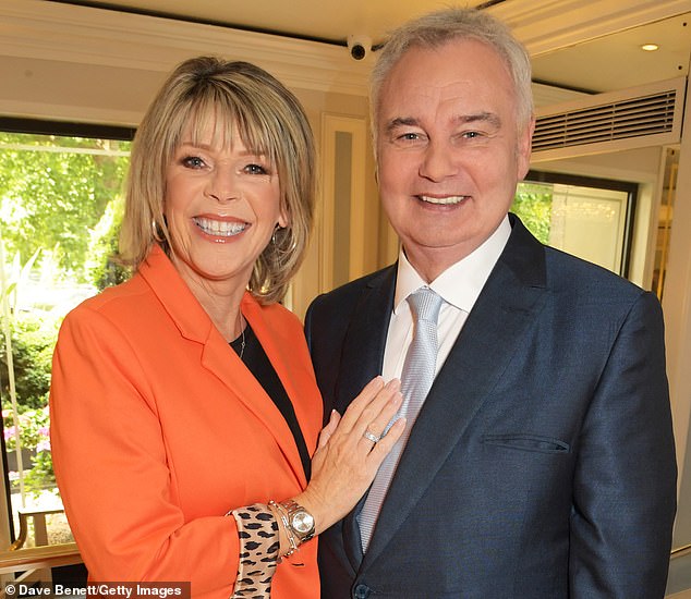 The couple pictured together at the TRIC Awards in London in 2022. A friend of Holmes told the Mail: 'Eamonn was blinded, it was horrible for him.  He literally discovered it very shortly before it was published 