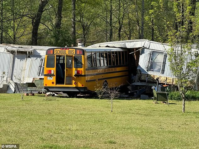 There were two students on board at the time of the accident, but they were not injured.  The driver no longer works for the district