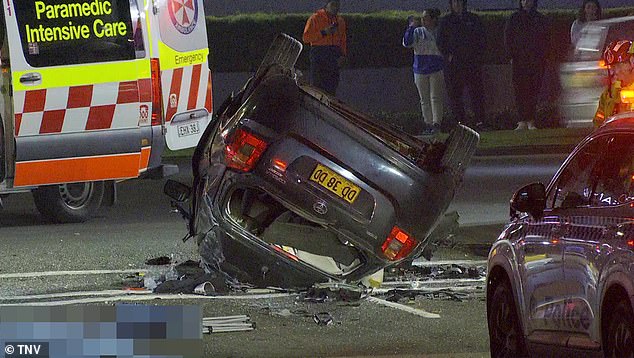 The driver of a Toyota Corolla was taken to Westmead Hospital in a critical condition